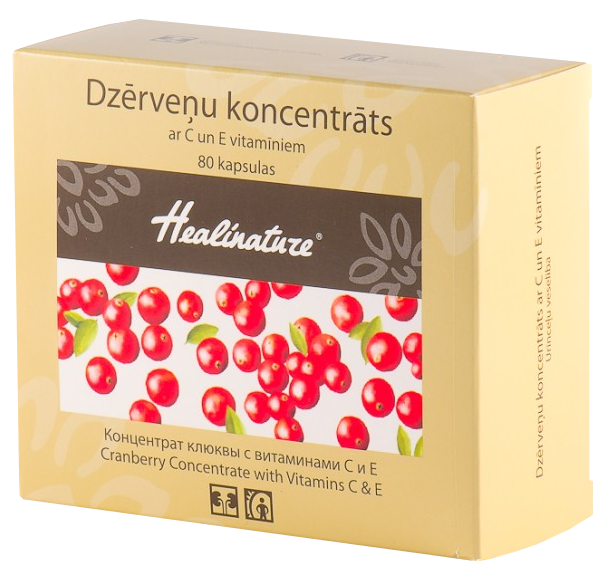 HEALINATURE Dzērveņu ekstrakta kapsulas 80 gabali
