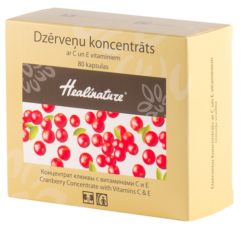 HEALINATURE Dzērveņu ekstrakta kapsulas 80 gabali