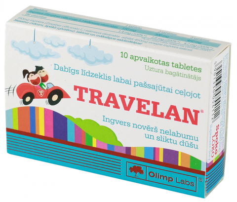 OLIMP LABS Spoko Loko tabletes ar ingveri un B6 vitamīnu ceļojumiem, 10 gab.