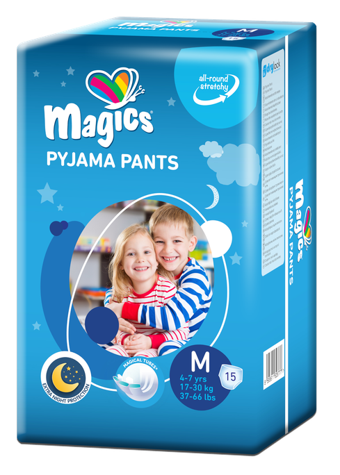 MAGICS Pidžama Biksītes M izmērs (17-30 kg), 15 gab.