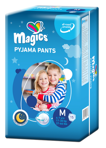 MAGICS Pidžama Biksītes M izmērs (17-30 kg), 15 gab.