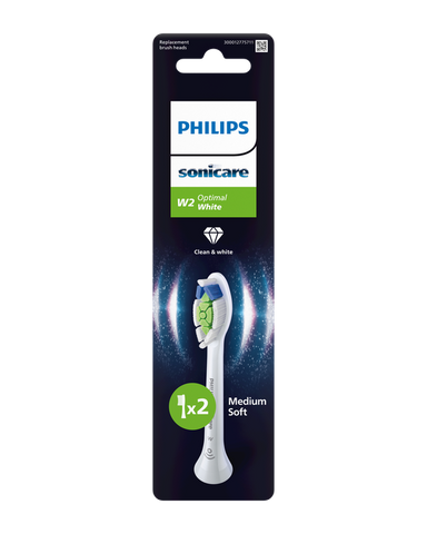 PHILIPS Sonicare HX6062/87 Optimal White zobu birstes uzgaļi, 2 vienības