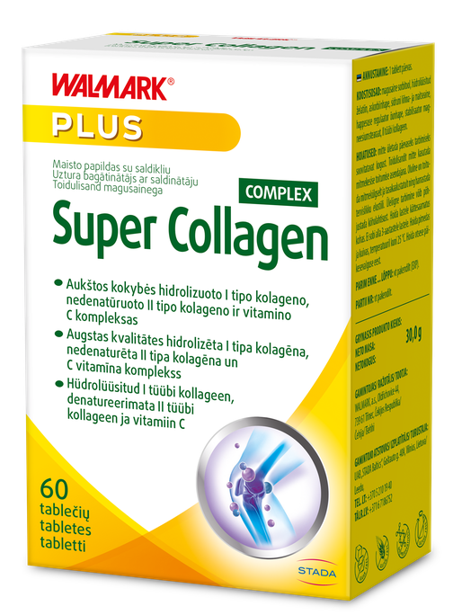 WALMARK Komplekss Super Collagen tabletes ēšanai, 60 gab.