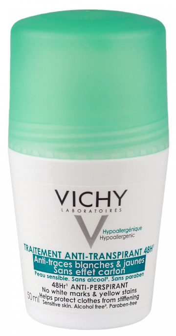 VICHY Dezodorants Roll-on ar antiperspiranta iedarbību, 50 ml