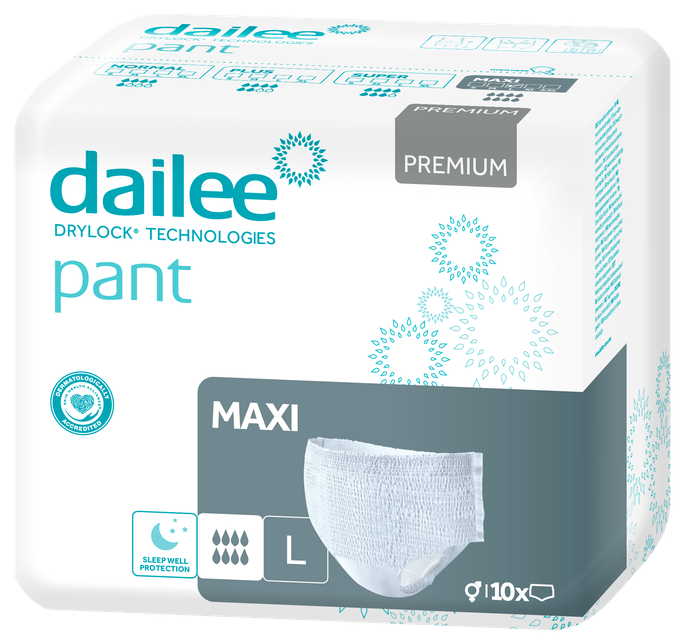 Premium DAILEE Maxi L nesaturnes biksītes - komplekts 10 gab.