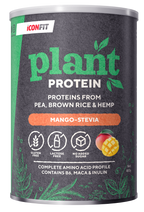 ICONFIT Augu proteīns – Mango Stevia, 480 g pulveris