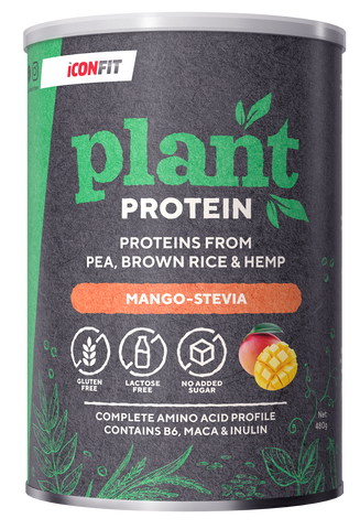 ICONFIT Augu proteīns – Mango Stevia, 480 g pulveris