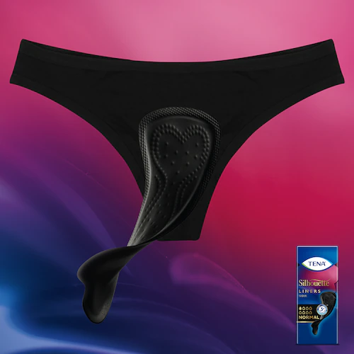 TENA Silhouette Noir Normal uroloģiskie ieliktņi 26 gab. - melnajai apakšveļai