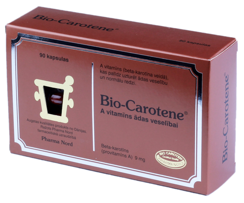 PHARMA NORD Beta-karotīna kapsulas, 90 gab. — A vitamīns