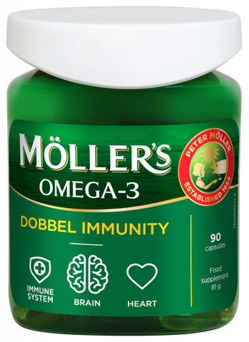 MÖLLER'S Dobbel Immunity Zivju Eļļas Kapsulas — 90 Gab. Imūnsistēmai
