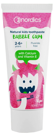 NORDICS bērnu zobu pasta Bubble Gum, 50 ml