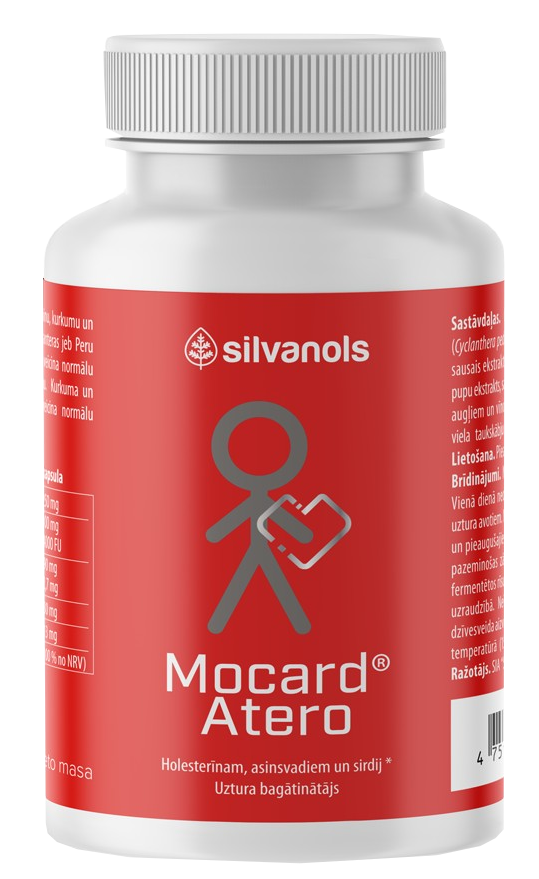 MOCARD Atero kapsulas 120 gab. — sirdij, holesterīnam un asinsradiem