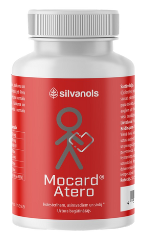 MOCARD Atero kapsulas 120 gab. — sirdij, holesterīnam un asinsradiem