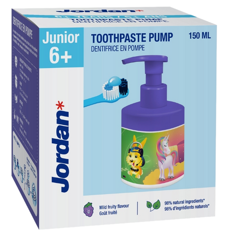JORDAN Kids Pump bērnu zobu pasta (6-12) 150 ml ar dozatoru