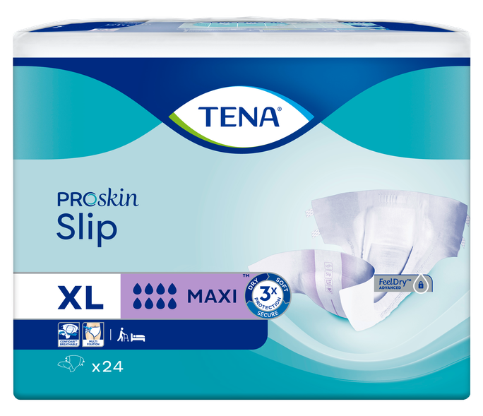 TENA ProSkin Slip Maxi XL autiņbiksītes – 24 gab. mīkstam komfortam