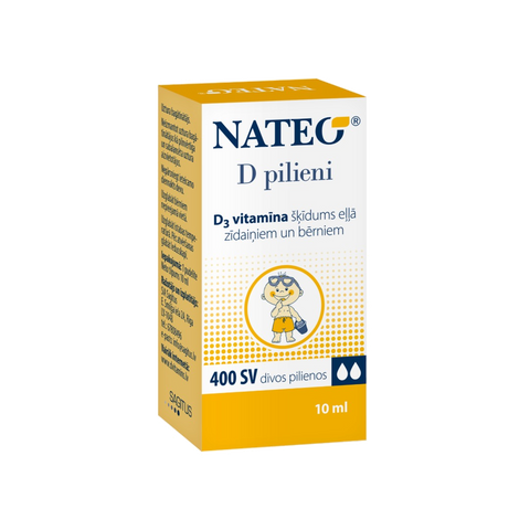NATEO D 400 SV šķīdums pilieņu formā, 10 ml