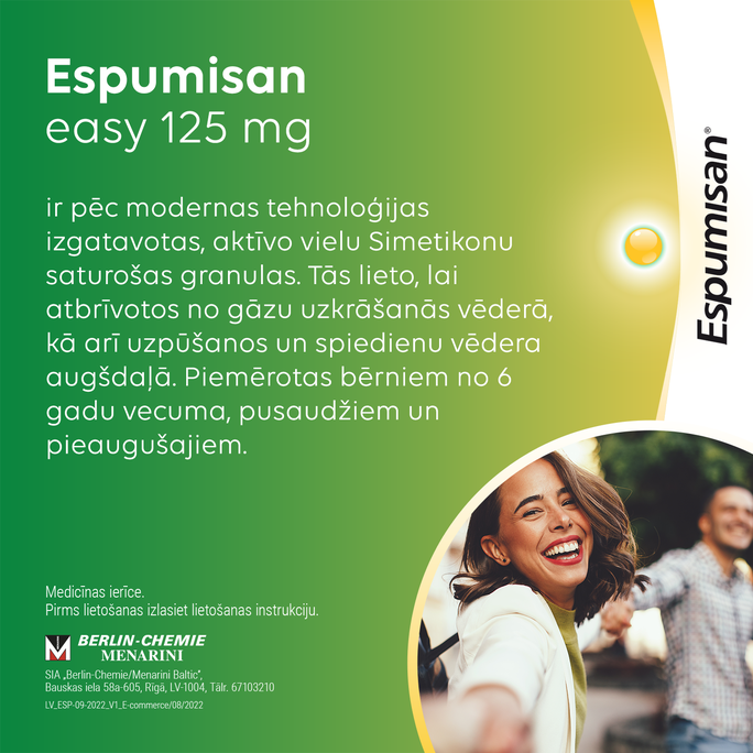 ESPUMISAN Easy 125mg — 14 paciņu iepakojums