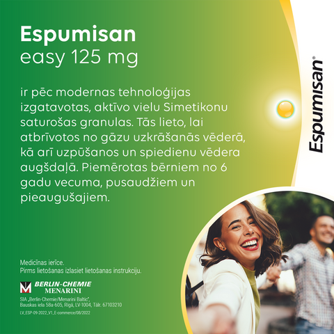 ESPUMISAN Easy 125mg — 14 paciņu iepakojums