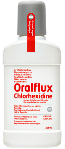 ORALFLUX hlorheksidīna mutes skalojošais līdzeklis, 250 ml