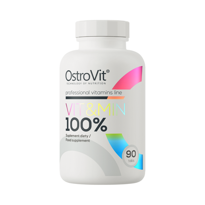 OstroVit Vit&Min 100% 30 tabletes – vitamīni un minerālvielas enerģijai katrai dienai – agmarket.lv  
