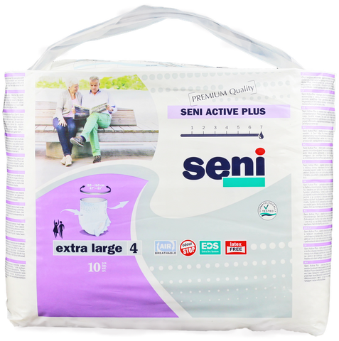 Biksītes SENI Active Plus XL (120-160 cm) urīna nesaturēšanai, iepakojums 10 gab.