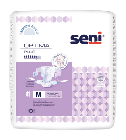 Seni Optima Plus M (70-105 cm) absorbējošas biksītes, 10 mājasvienkāršas