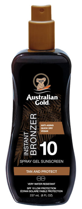 AUSTRALIAN GOLD SPF 10 Bronzējošs Gel-sprejs, 237 ml