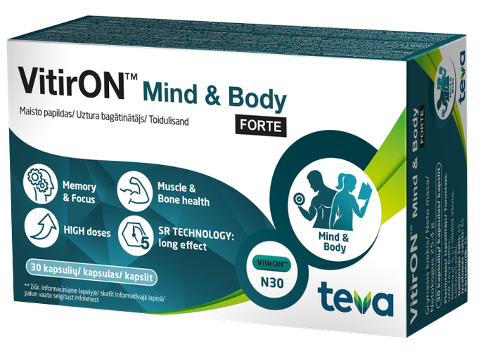 VITIRON Mind & Body FORTE, 30 kapsulas