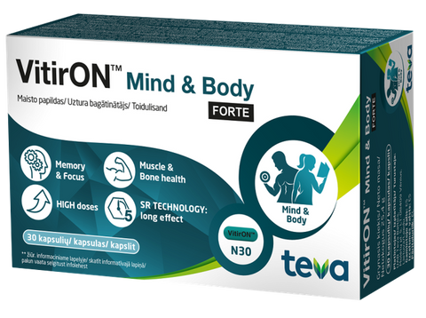 VITIRON Mind & Body FORTE, 30 kapsulas
