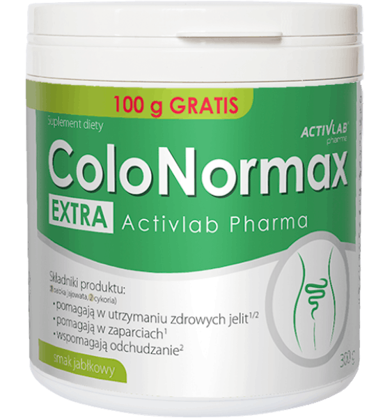 Pulveris zarnu veselībai ACTIVLAB ColoNormax Extra ar ābolmaņu garšu, 300 g