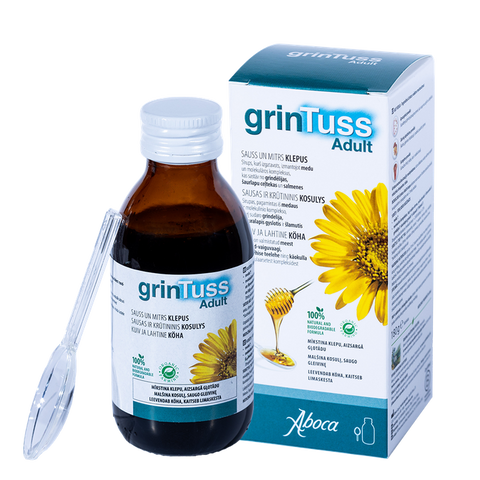 Grintuss Adult sīrups 180 ml pret pieaugušo klepu
