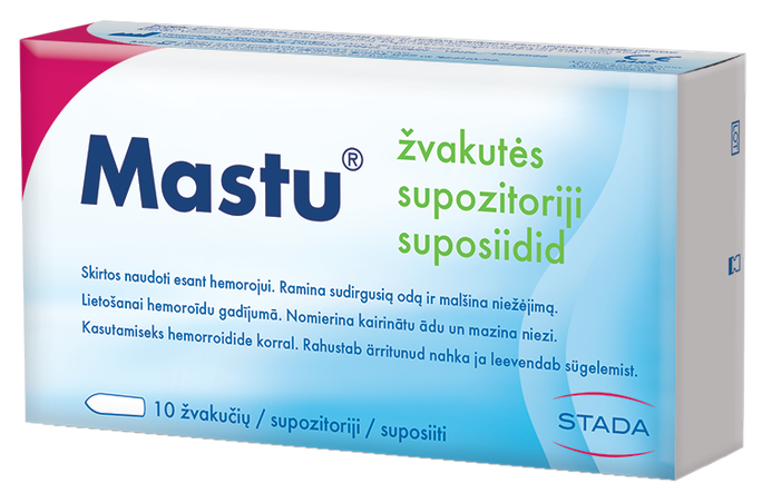 MASTU supozitoriji 10 gabaliņos