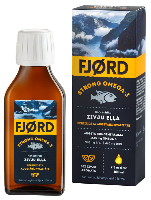 Omega-3 zivju eļļa FJORD, 100 ml