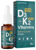 PARENE D3 4000 IU un K2 100 µg pilieni — 10 ml pudele