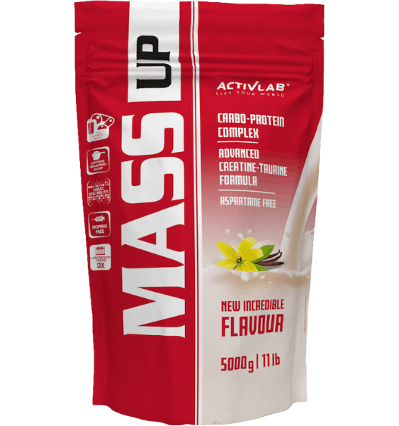 Vanīlijas aromāta ACTIVLAB Mass Up pulveris, 500 g
