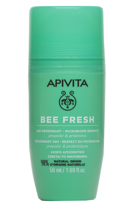 APIVITA Bee Fresh Dezodorants ar Microbiome Respect tehnolģiju, 50 ml, 24h aizsardzība