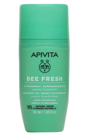 APIVITA Bee Fresh Dezodorants ar Microbiome Respect tehnolģiju, 50 ml, 24h aizsardzība