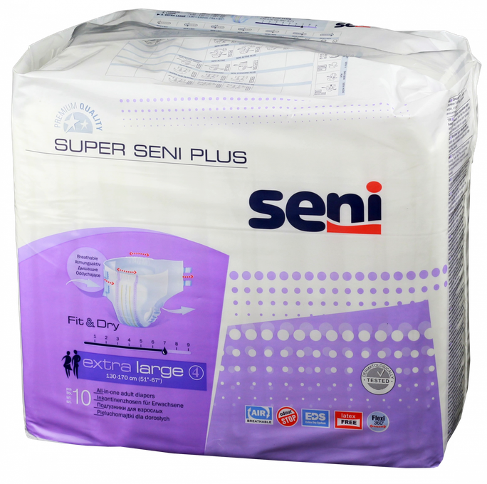 SENI Super Plus autiņbiksītes Extra Large izmērā — 10 gab.