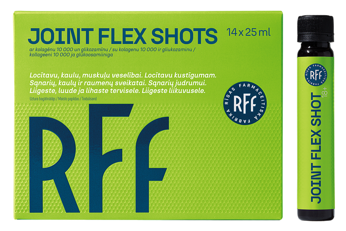 RFF Joint Flex 14 pudelītes pa 25 ml — locītavu un kaulu elastības atbalsts