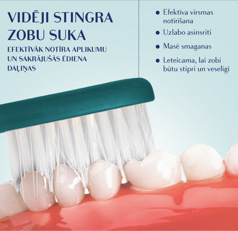 ROYAL DENTA Silver vidējas cietības zobu birste, 1 gab.