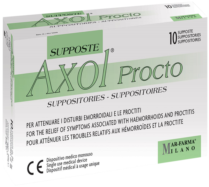 AXOL Procto svecītes, 10 gab.