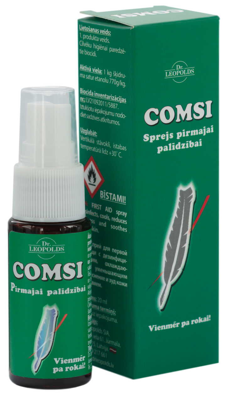 Aerosols COMSI 20 ml dažādu ievainojumu un ādas bojājumu aprūpei