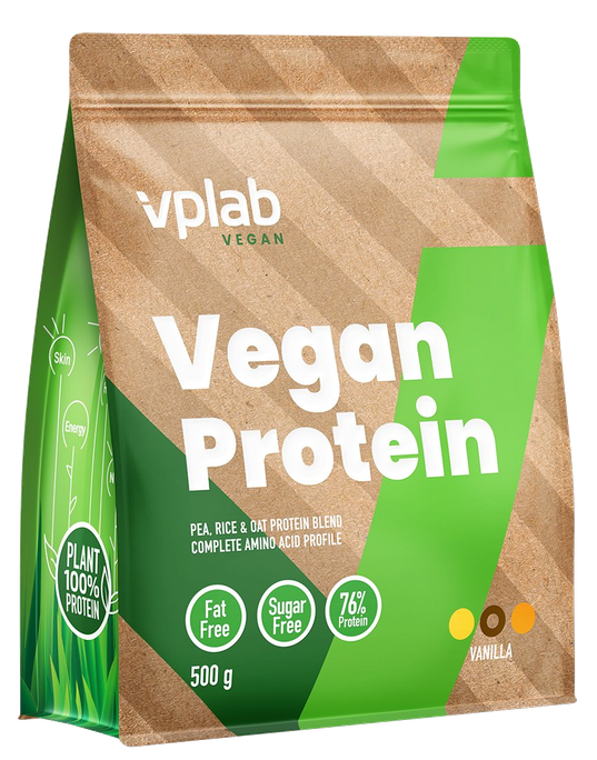 VPLAB Vegānais proteīns ar vaniļas garšu, 500 g pulveris