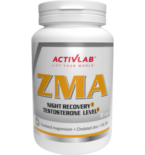 ACTIVLAB ZMA magnija, cinka un B6 vitamīna komplekss 90 kapsulas