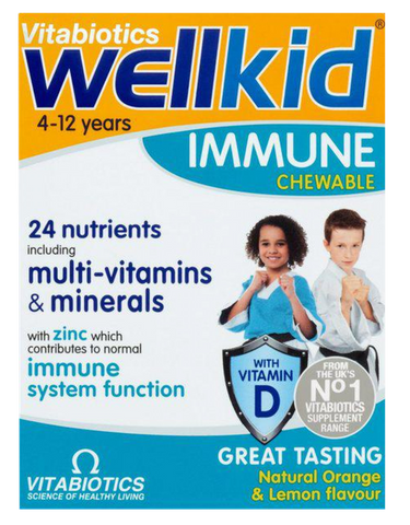 WELLKID IMMUNE košļājamās tabletītes, 30 gab.