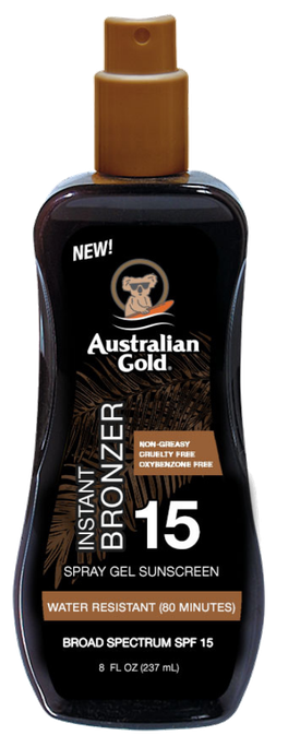 AUSTRALIAN GOLD SPF 15 Bronzētājs Gel-sprejs, 237 ml