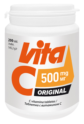 VITABALANS C vitamīns 500 mg Original, 200 tabletes