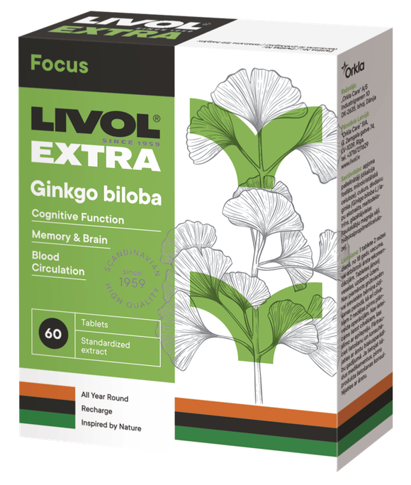 LIVOL Ginkgo Biloba Extra tabletes 60 gabali