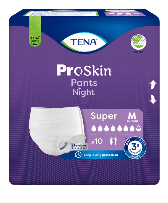 TENA Pants Night Super M urīnu uzsūcošās biksītes, 10 gab.