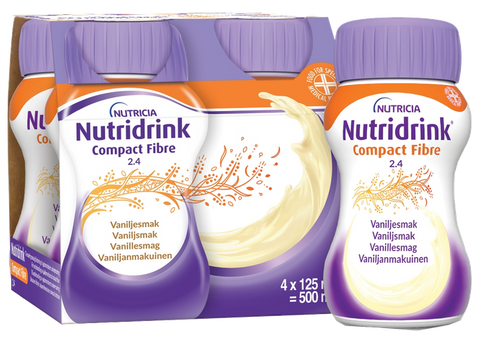 NUTRICIA Nutridrink Compact Fibre, dzēriens ar vaniļas garšu, 125 ml, 4 iepakojumi